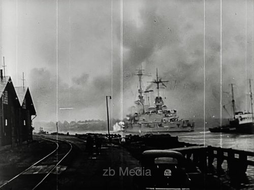 Beschuss der Westerplatte in Danzig 1939