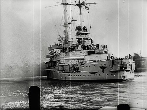 Beschuss der Westerplatte in Danzig 1939