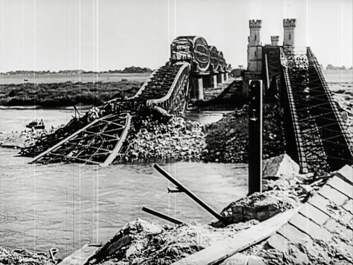 Destroyed Vistula Bridge in Poland 1939