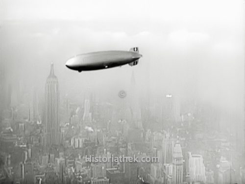 Luftschiff Hindenburg Flug über New York 1937