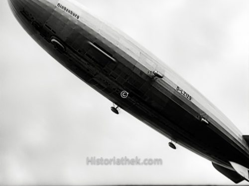 Luftschiff Hindenburg Anflug auf Lakehurst 1937