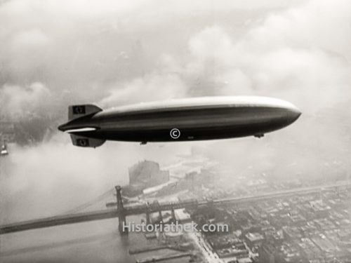 Luftschiff Hindenburg Flug über New York 1937