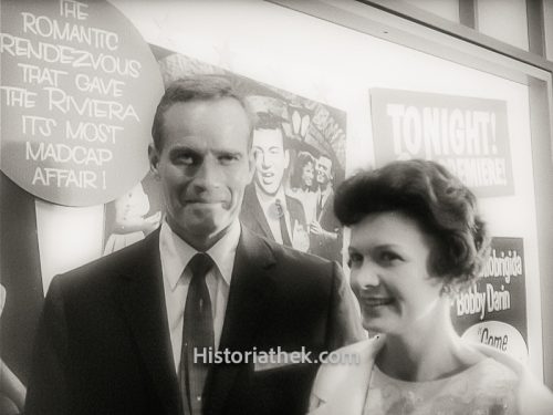 Charlton Heston, Premiere von Come September in Hollywood