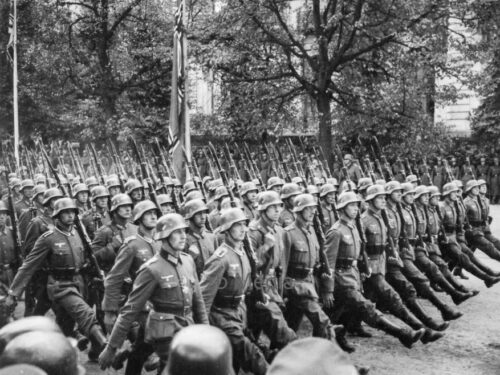 Wehrmacht soldiers 1939 goose step