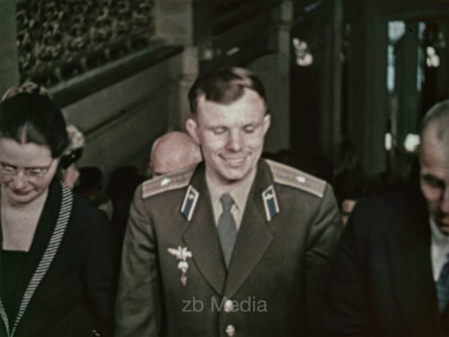 Empfang von Gagarin in Moskau 1961