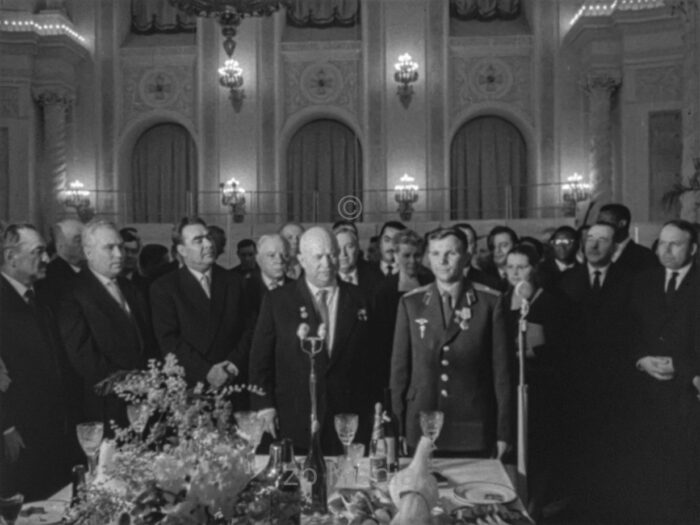 Empfang von Gagarin in Moskau 1961