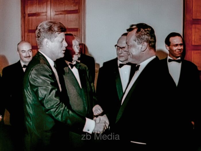 Präsident John F. Kennedy Deutschlandbesuch 1963 - Willy Brandt