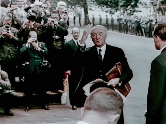 Präsident John F. Kennedy Deutschlandbesuch 1963 - Konrad Adnenauer