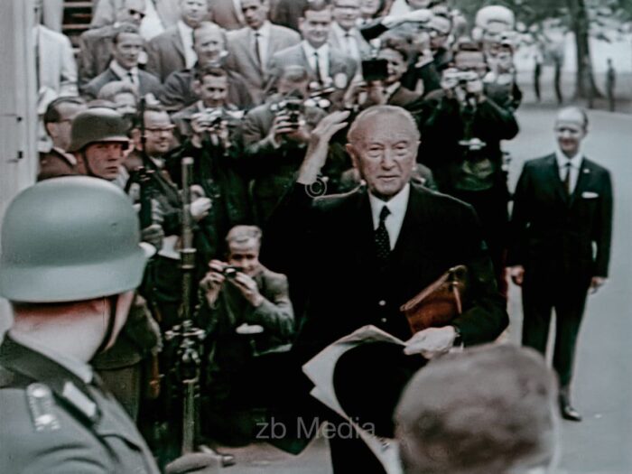 Präsident John F. Kennedy Deutschlandbesuch 1963 - Konrad Adnenauer