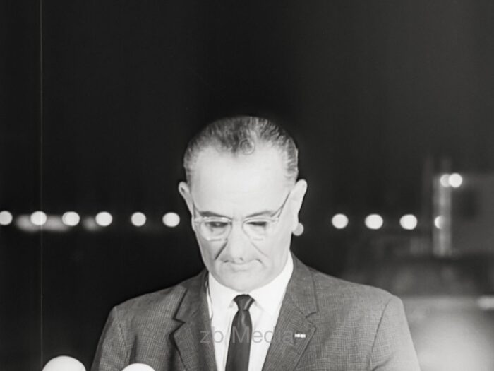 Lyndon B. Johnson nach der Ermordung von John F. Kennedy