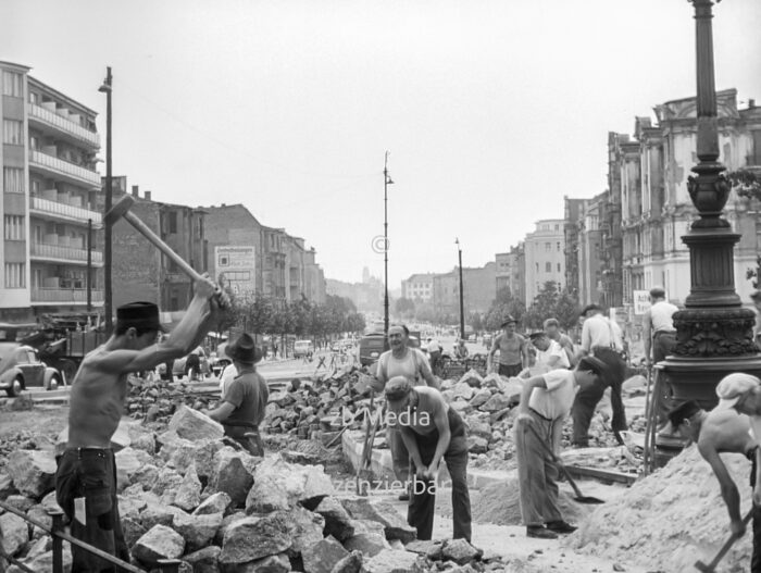 Bauarbeiter in Berlin 1955