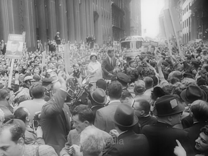 John und Jacqueline Kennedy nach Präsidentenwahl